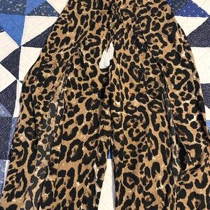 SHEIN Brown and Black Animal Print Pants